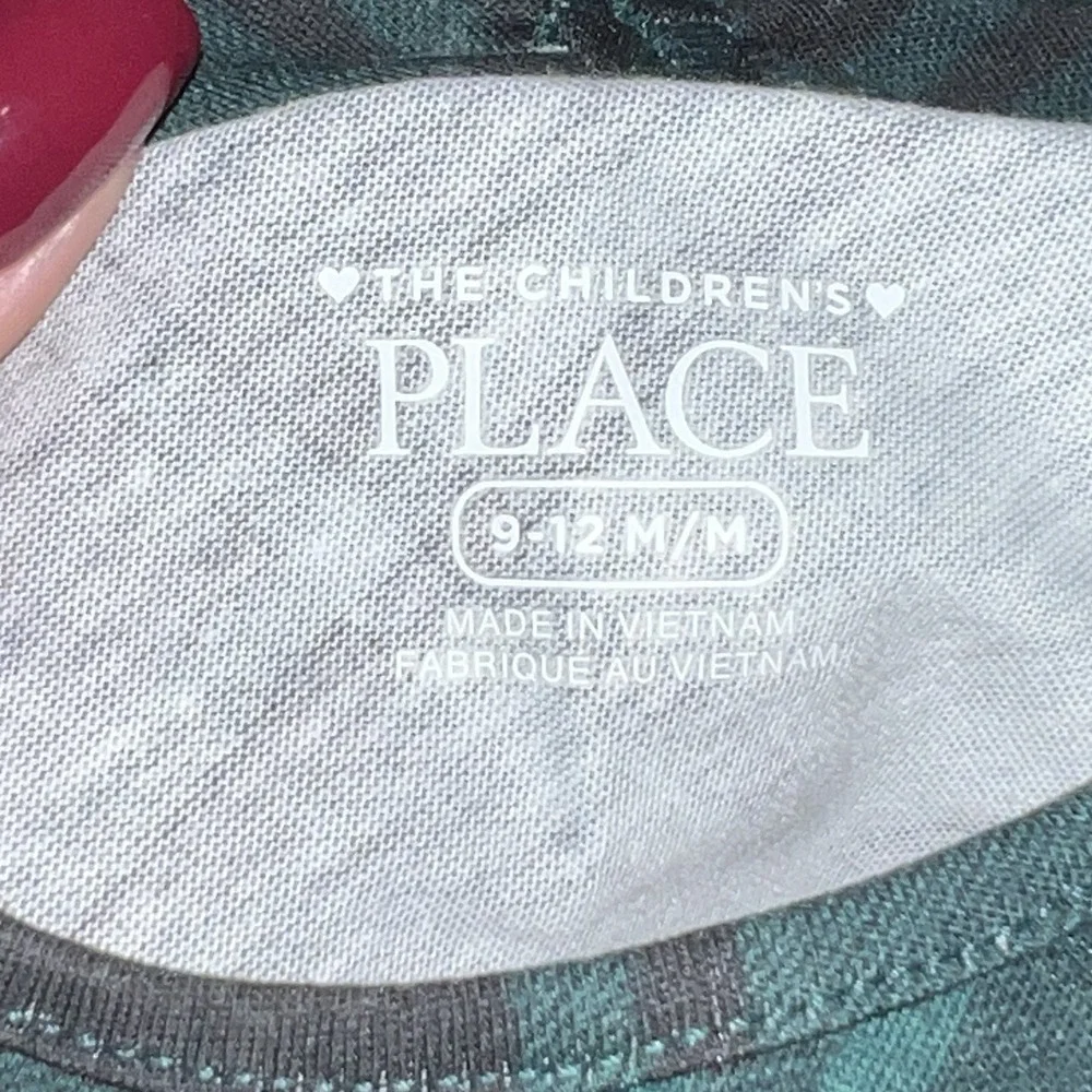 Children's Place Baby Girl's 9-12 Months Holiday Dress Green‎ Plaid Long Sleeve - Picture 5 of 8